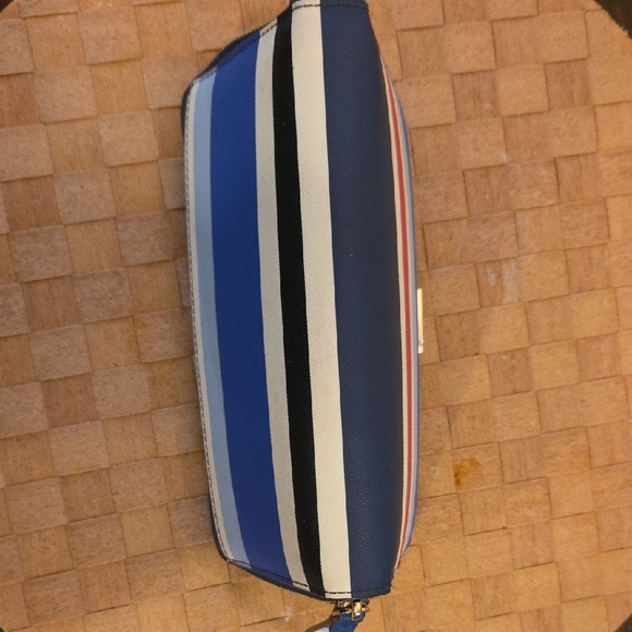 Kate Spade Blue Wallet with Red and White Stripes - Picture 6 of 9